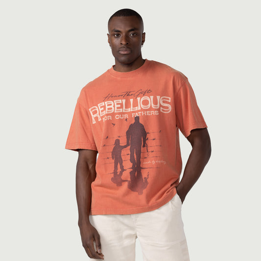 Rebellious For Our Fathers T-Shirt - Brick