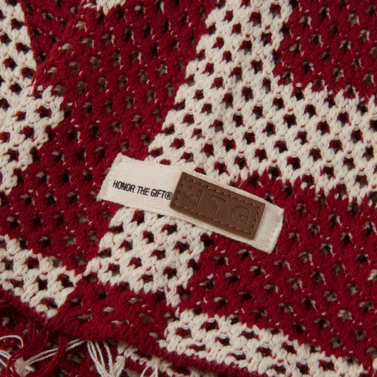 Womens Crochet Dress - Brick