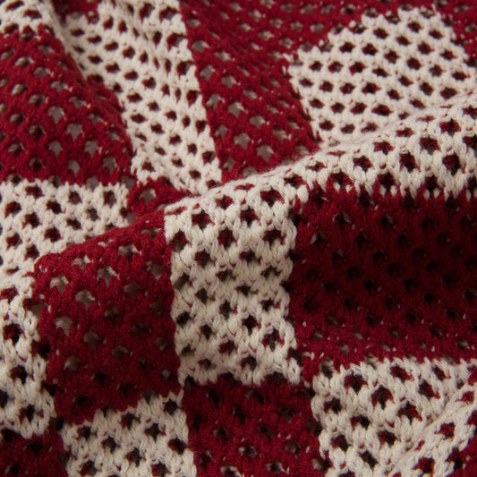 Womens Crochet Dress - Brick