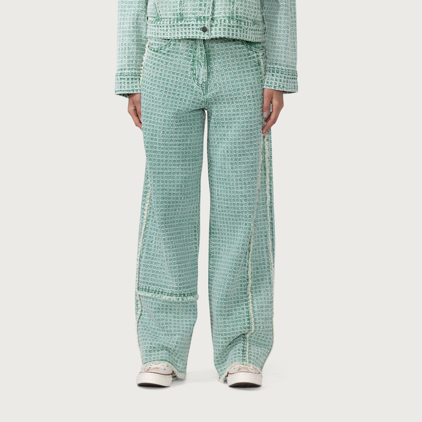 Womens Novelty Denim Pant - Teal