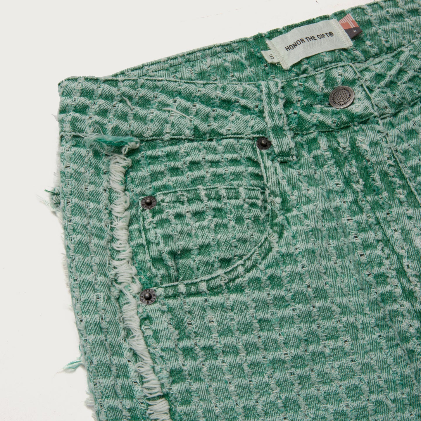 Womens Novelty Denim Pant - Teal