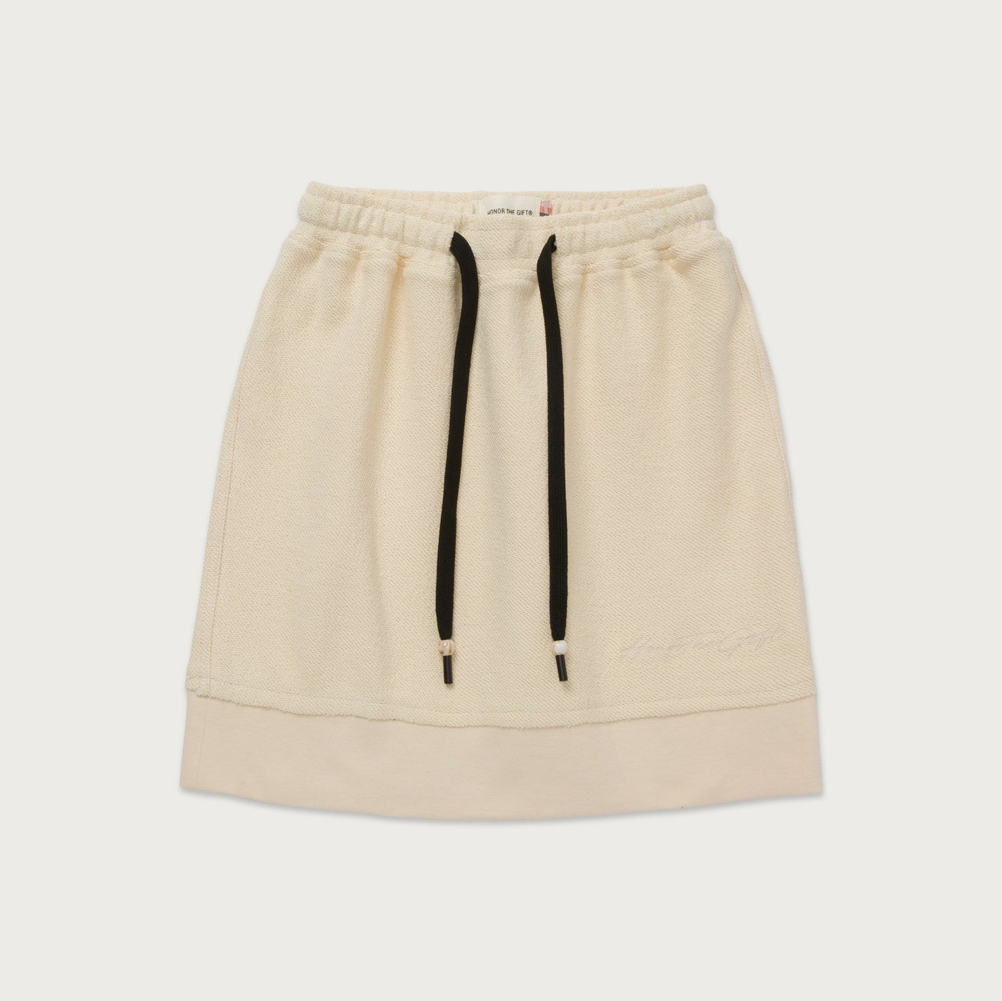 Womens Terry Skirt - Bone