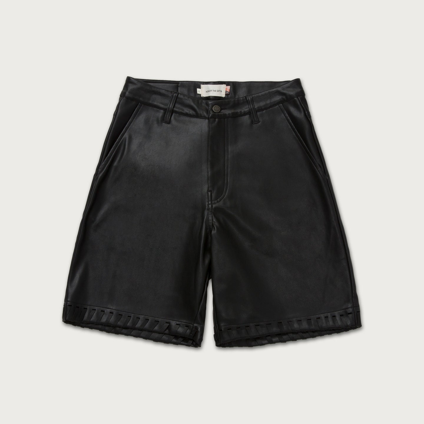 Womens Vegan Leather Short - Black