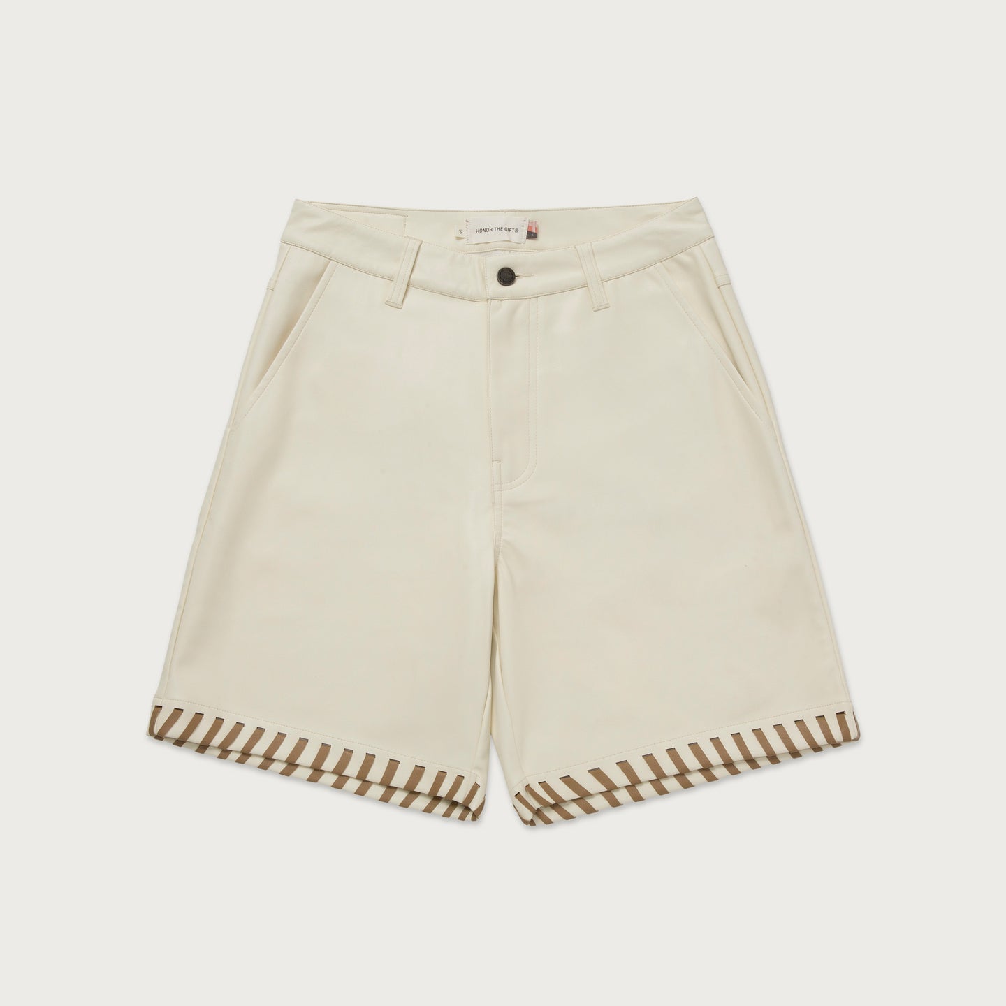 Womens Vegan Leather Short - Bone