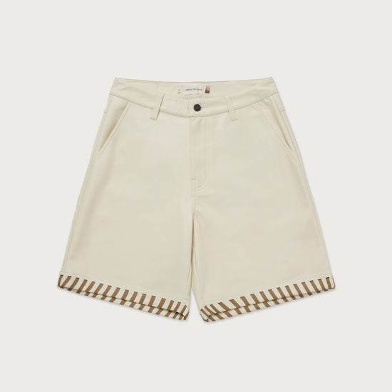 Womens Vegan Leather Short - Bone