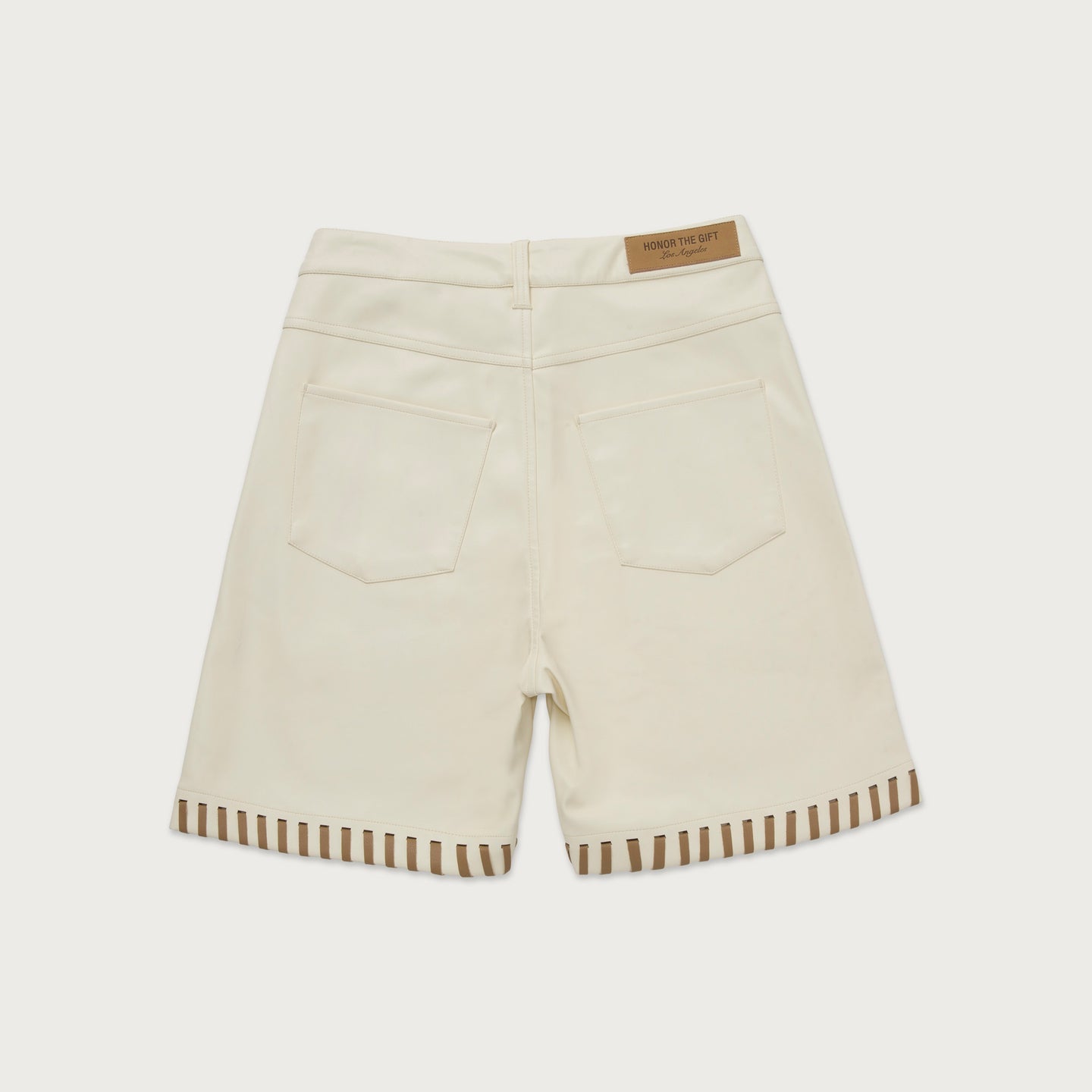 Womens Vegan Leather Short - Bone