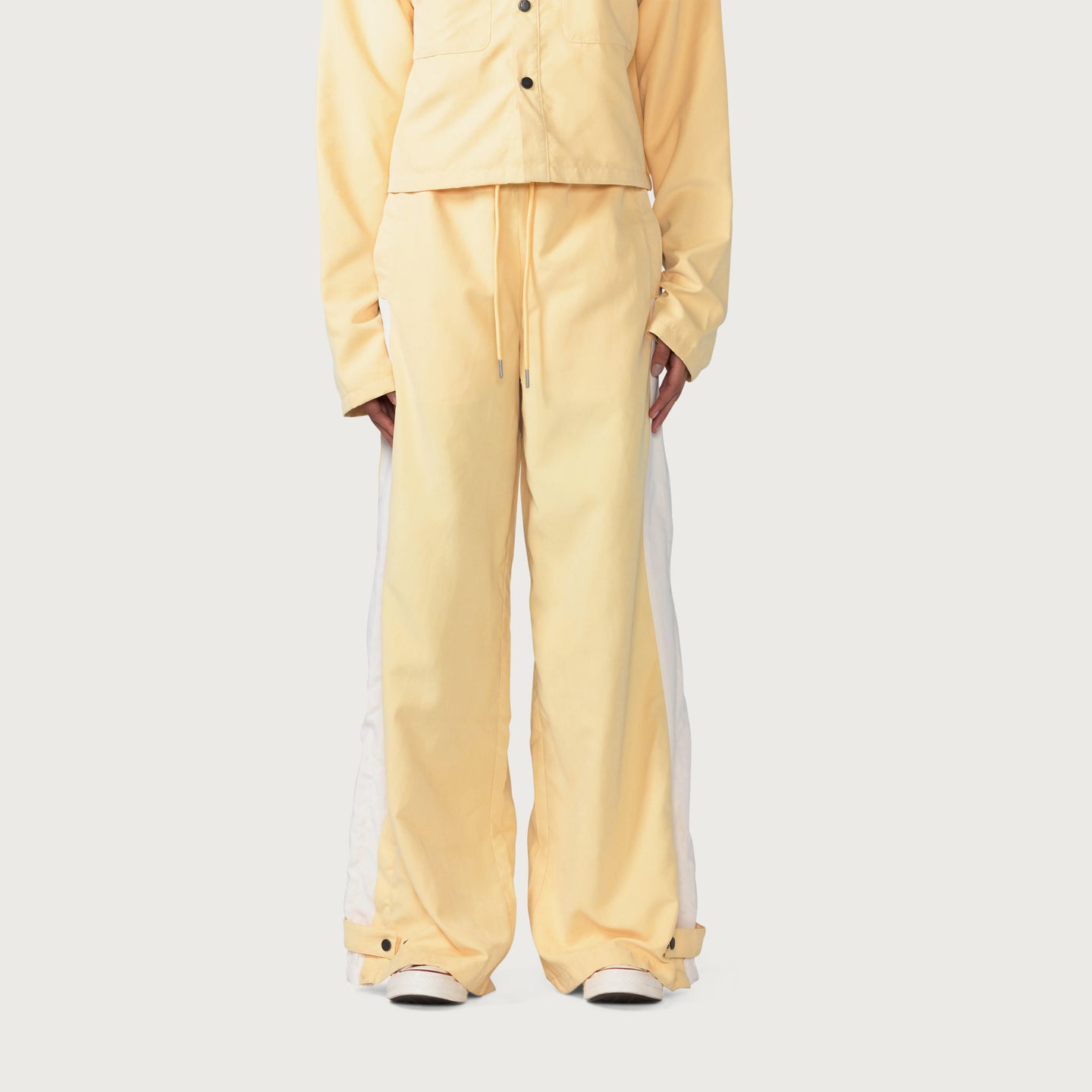 Womens Wide Leg Track Pant - Yellow