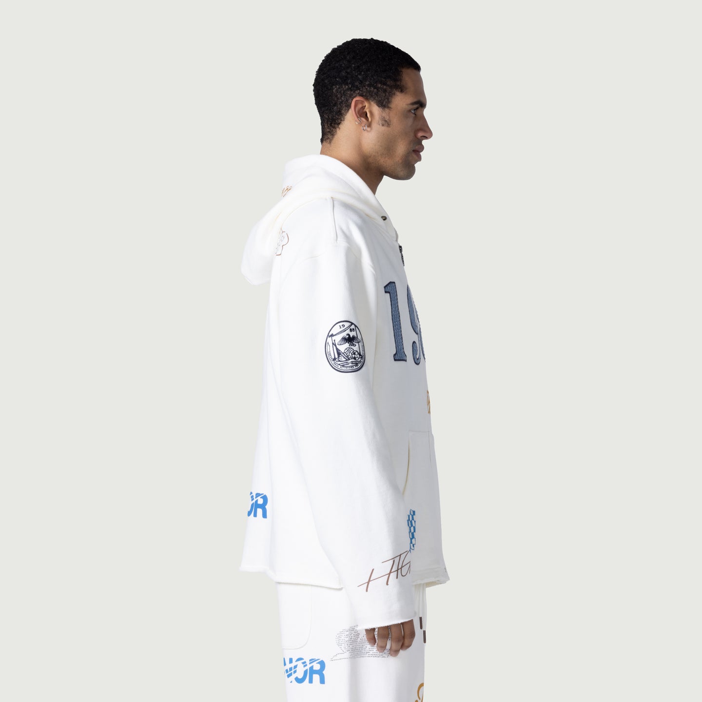 1988 Full Zip Hoodie - White