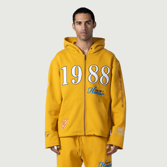 1988 Full Zip Hoodie - Yellow