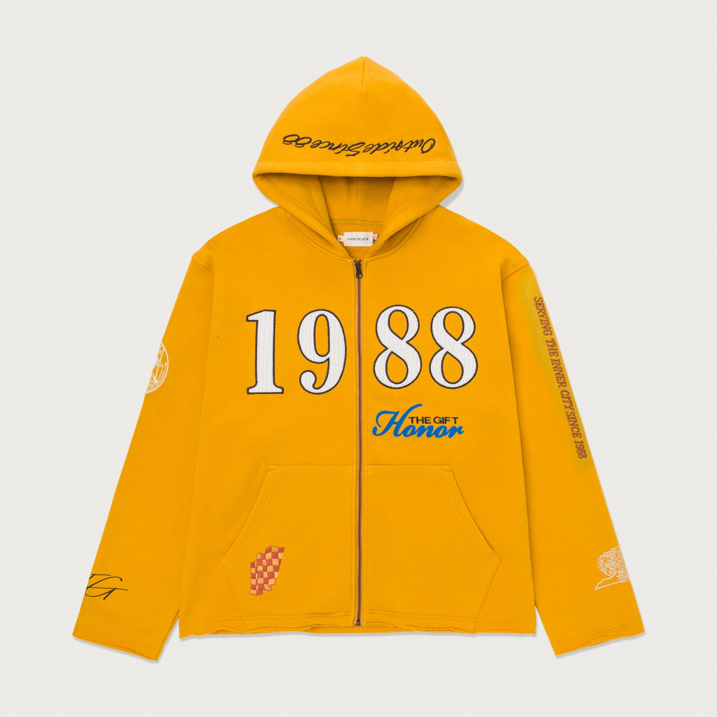 1988 Full Zip Hoodie - Yellow