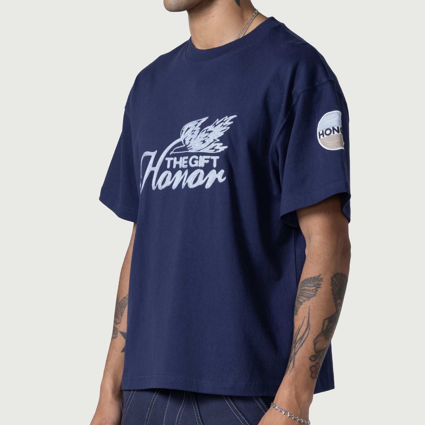 Auto Club Box Tee - Navy