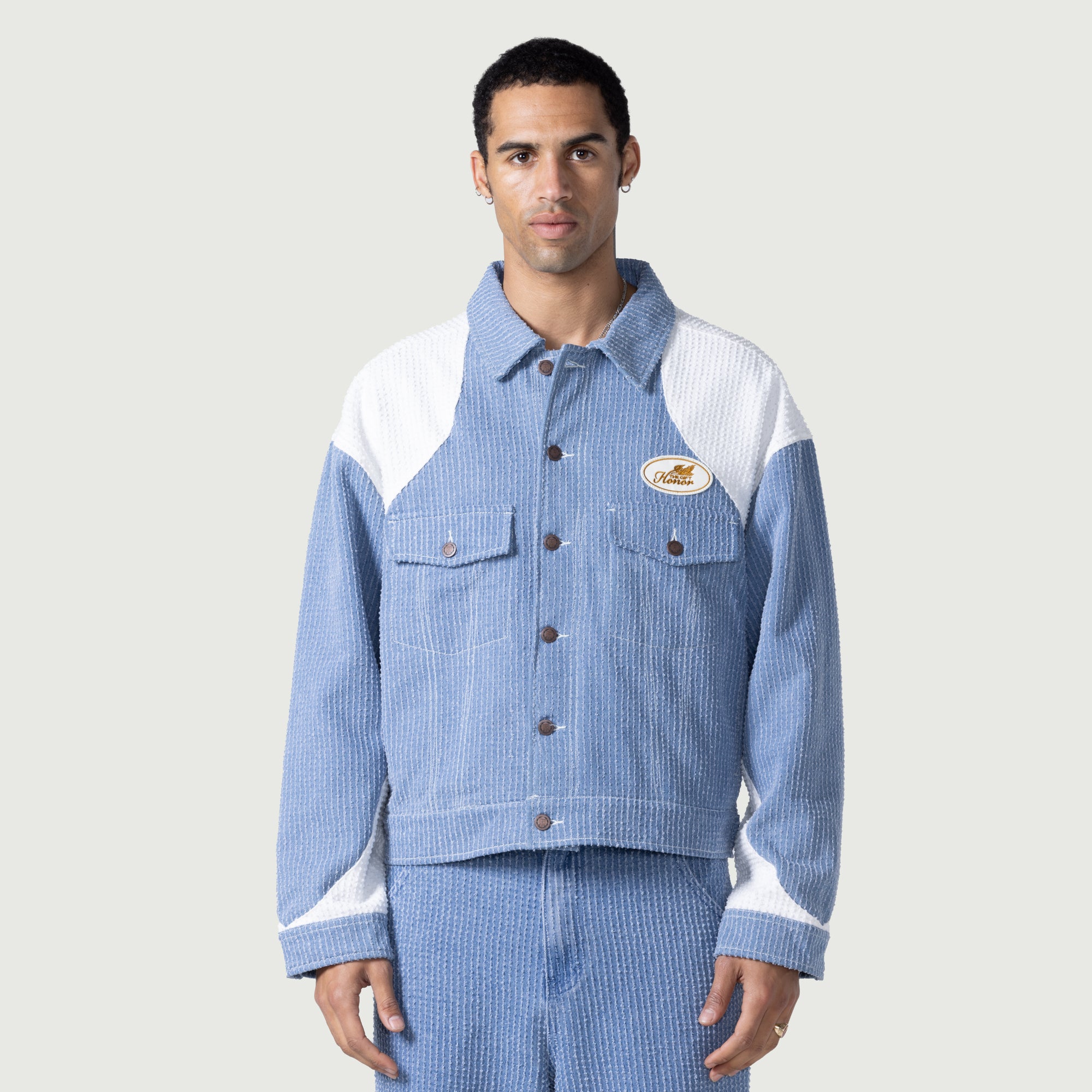 Color Blocked Trucker - Indigo – Honor The Gift