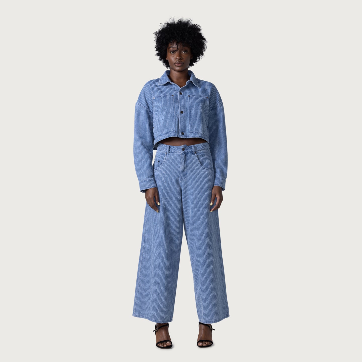 Honor Inc Wide Leg Pant - Blue