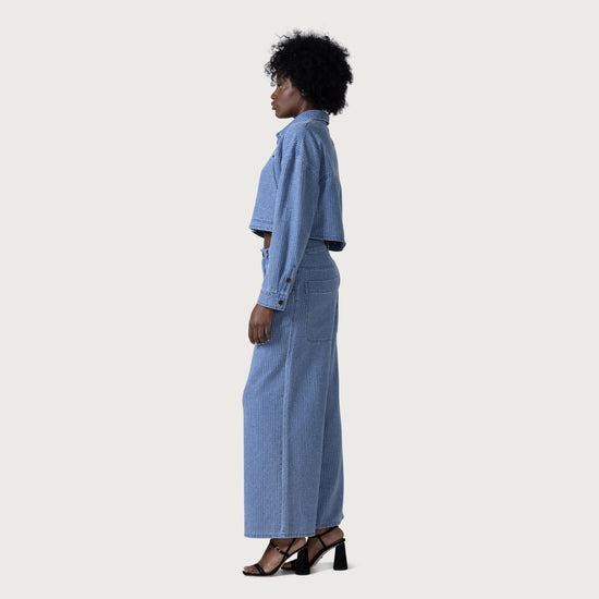 Honor Inc Wide Leg Pant - Blue