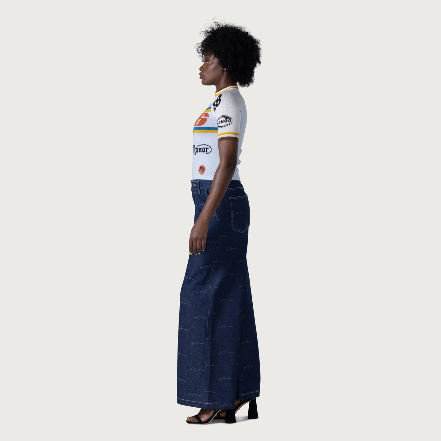 Honor Wide Leg Pant - Navy