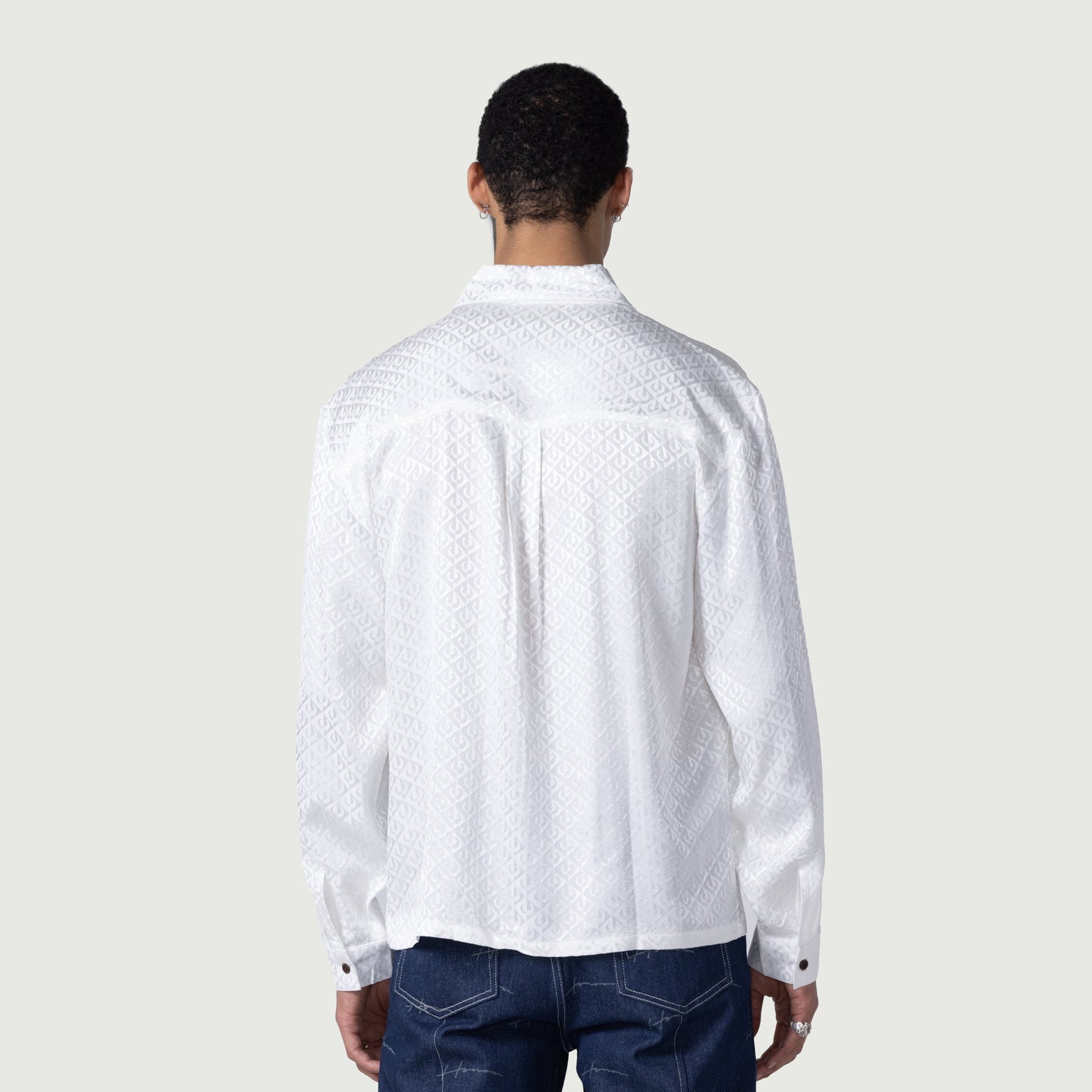 Race Night Button Up - White