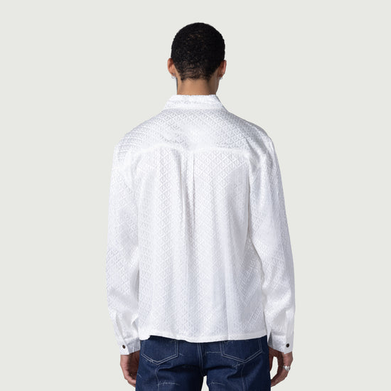 Race Night Button Up - White