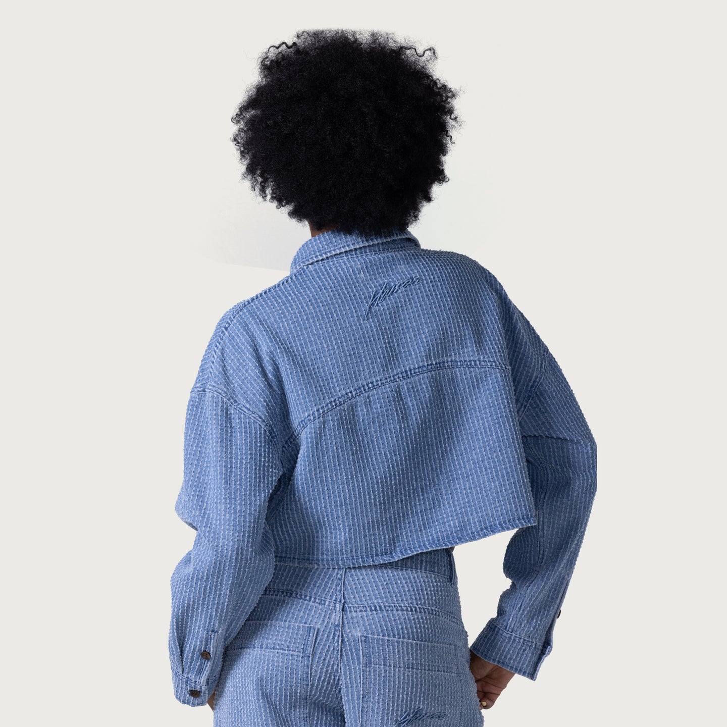 Honor Inc Cropped Shop Jacket - Blue