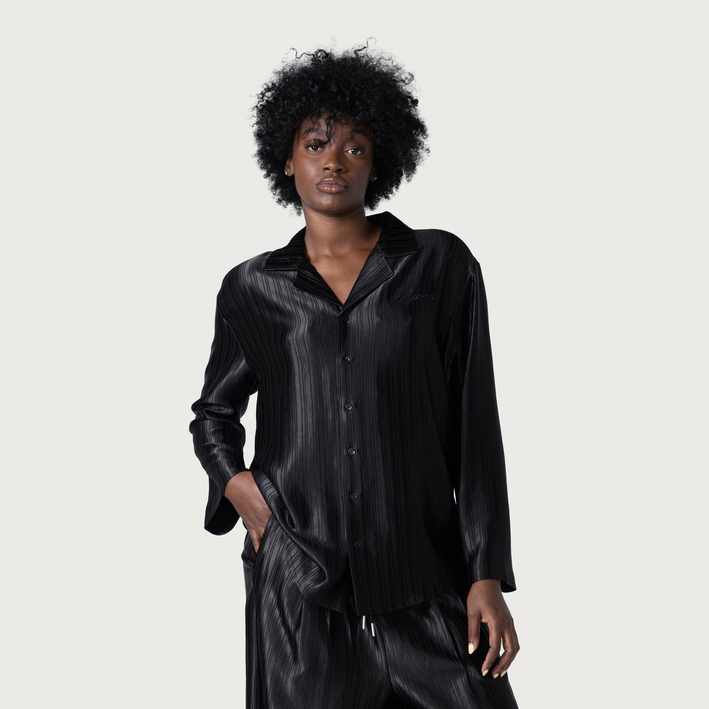 Oversized Button Down - Black