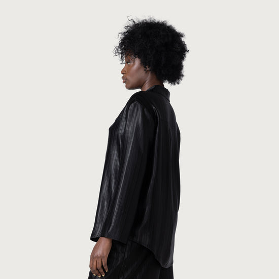Oversized Button Down - Black