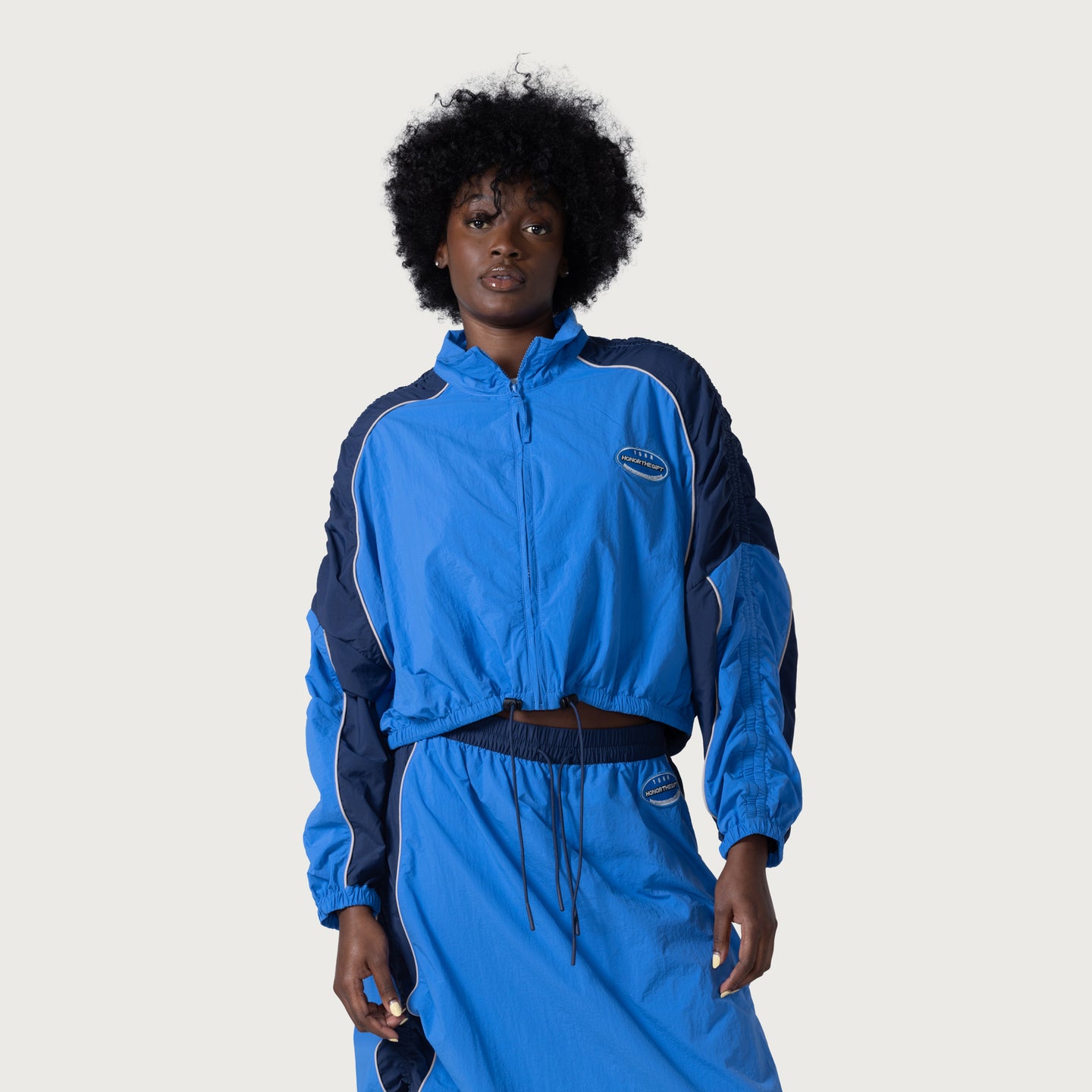 Sports Crop Jacket - Blue