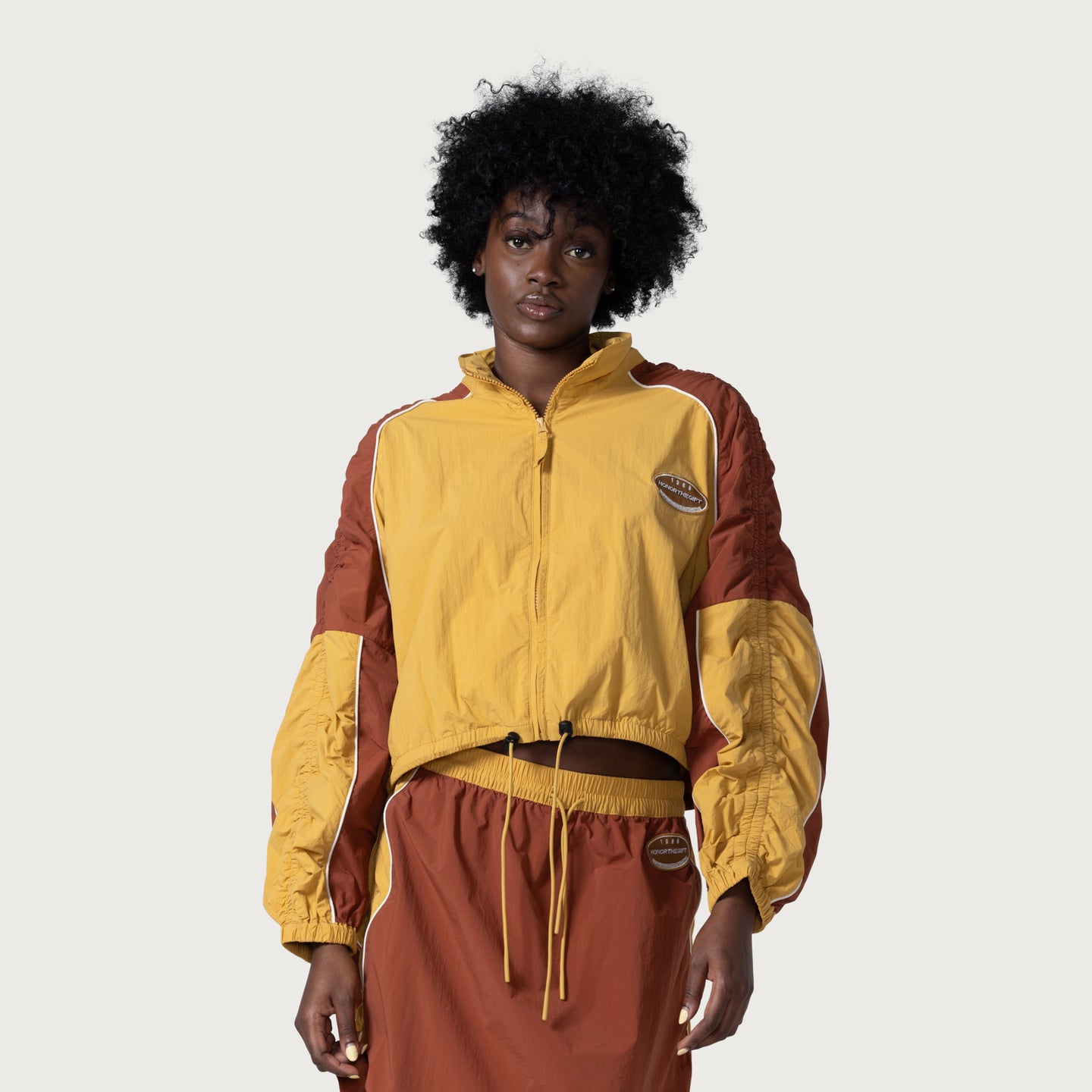 Sports Crop Jacket - Yellow