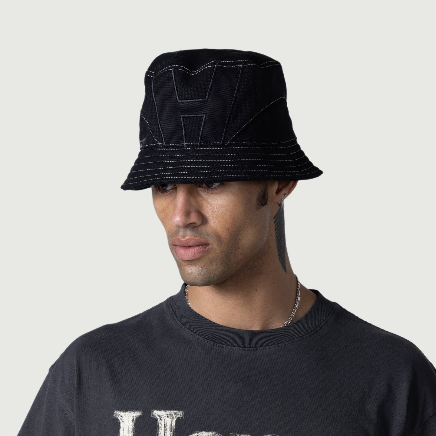 Panel H Bucket Hat - Black