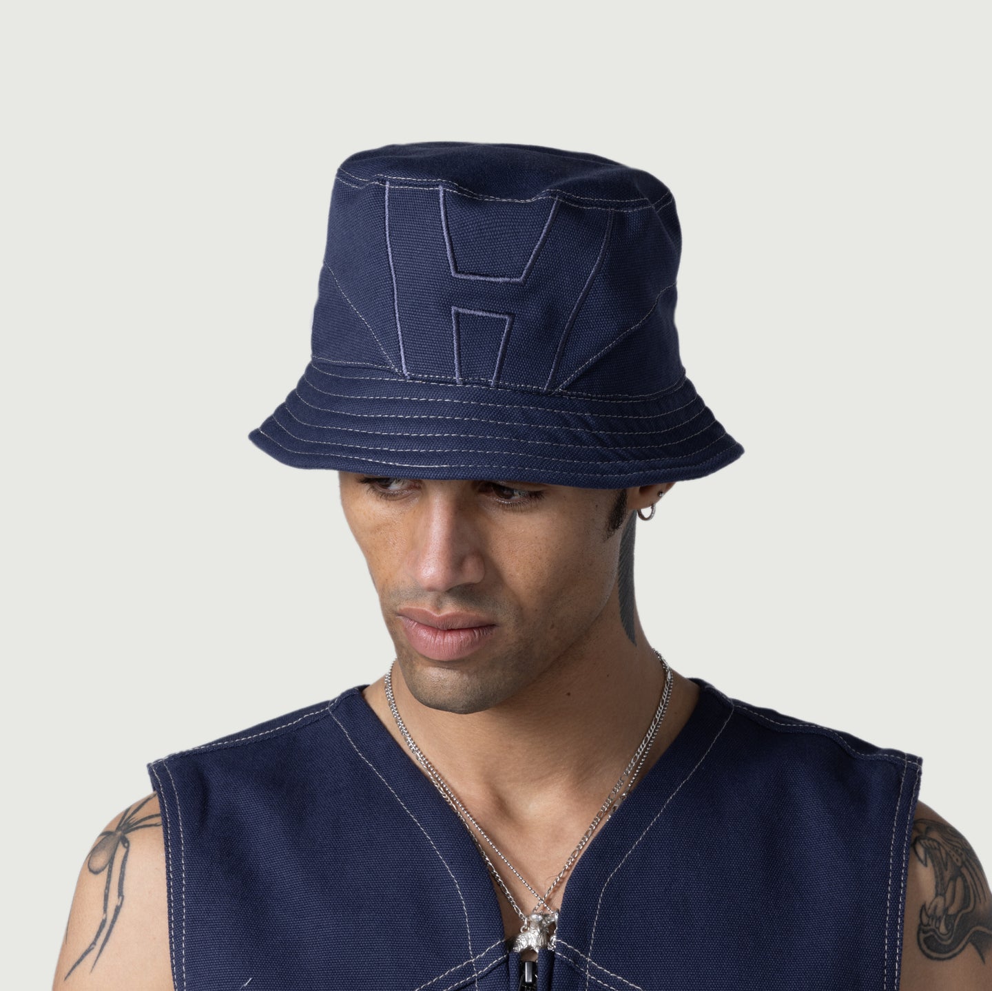 Panel H Bucket Hat - Navy