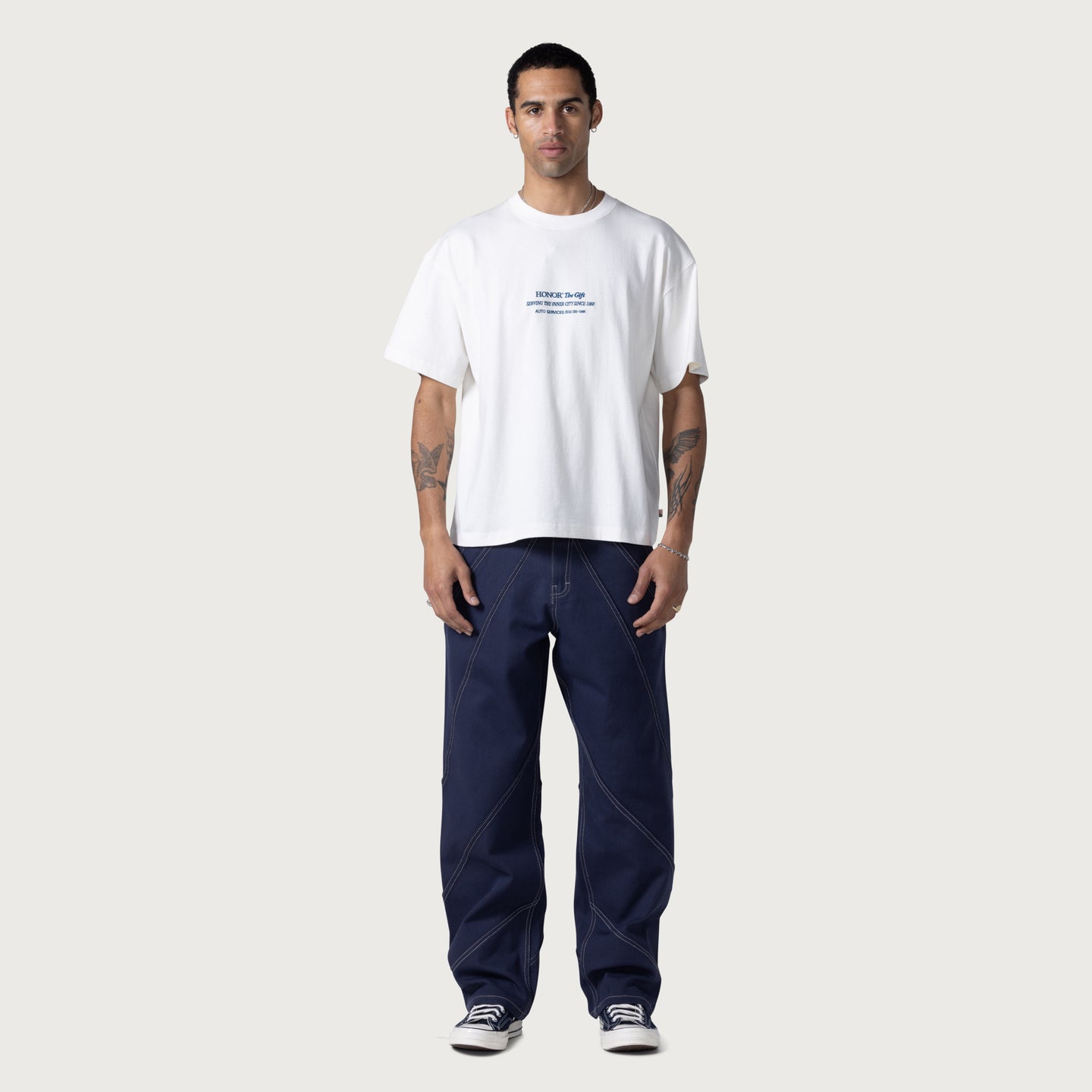 Racing Panel Pant - Navy