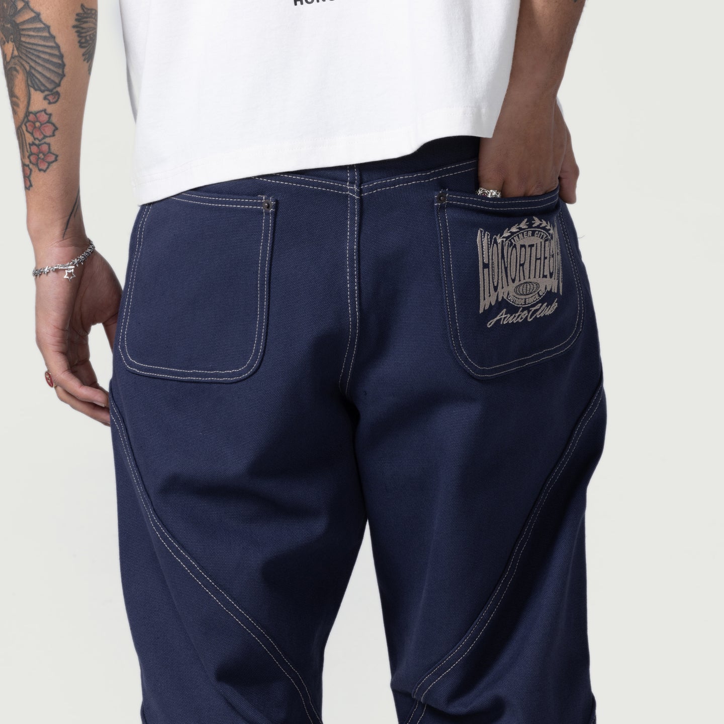 Racing Panel Pant - Navy