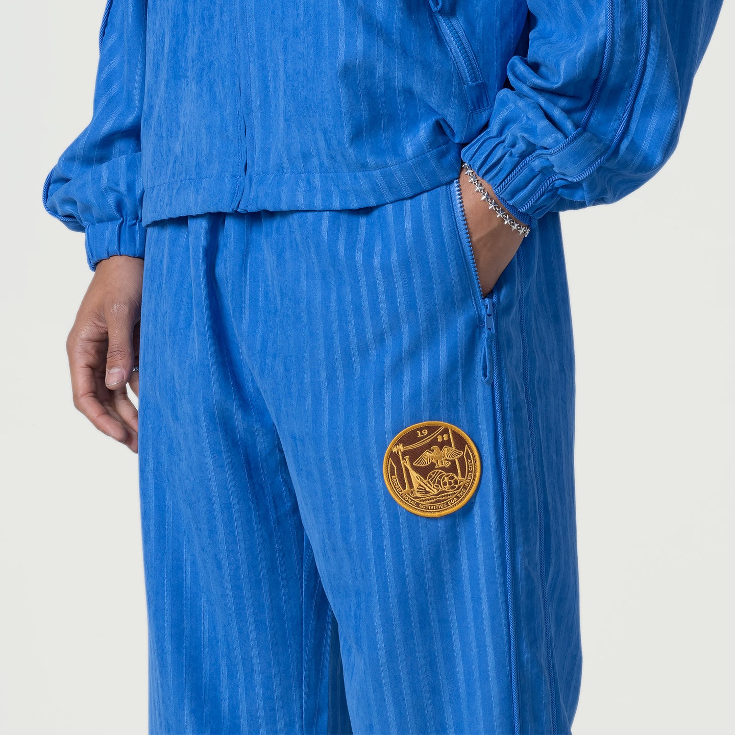 Striped Track Pant - Blue