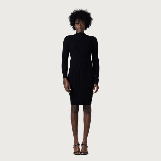 Honor Rib Dress - Black