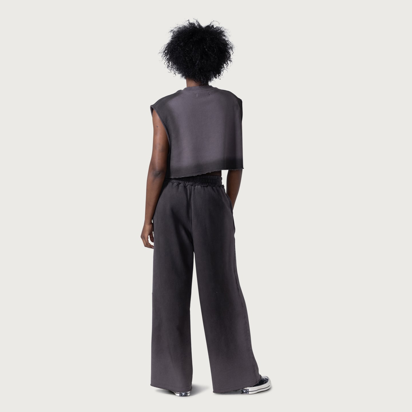Spray Fleece Sweatpant - Black