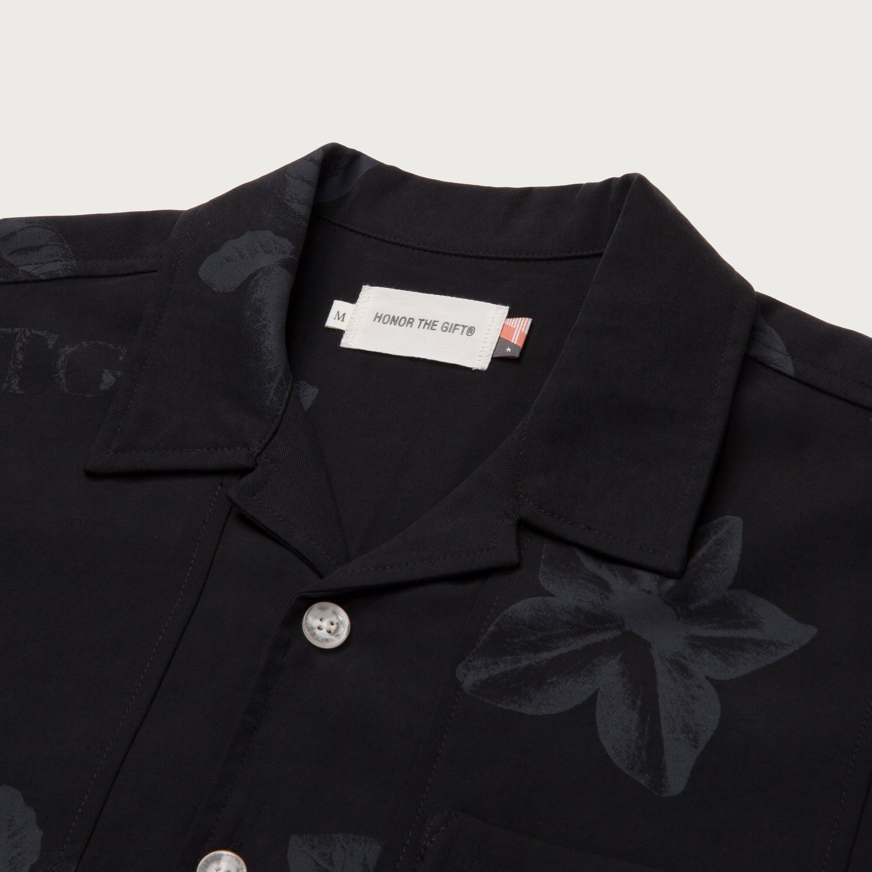 S/S Tobacco Woven Shirt - Black