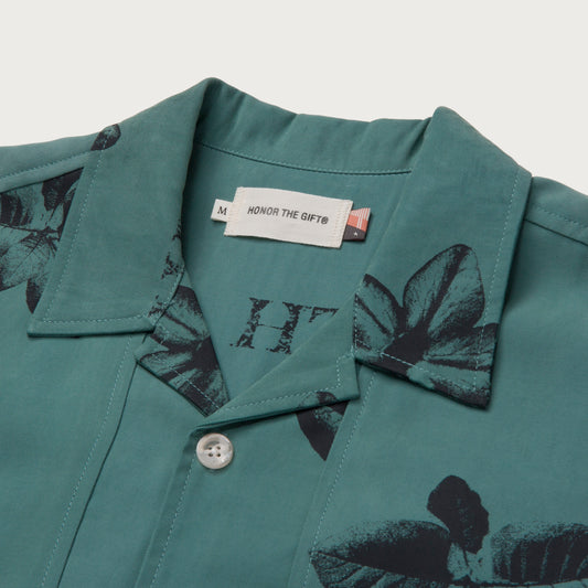 S/S Tobacco Woven Shirt - Teal