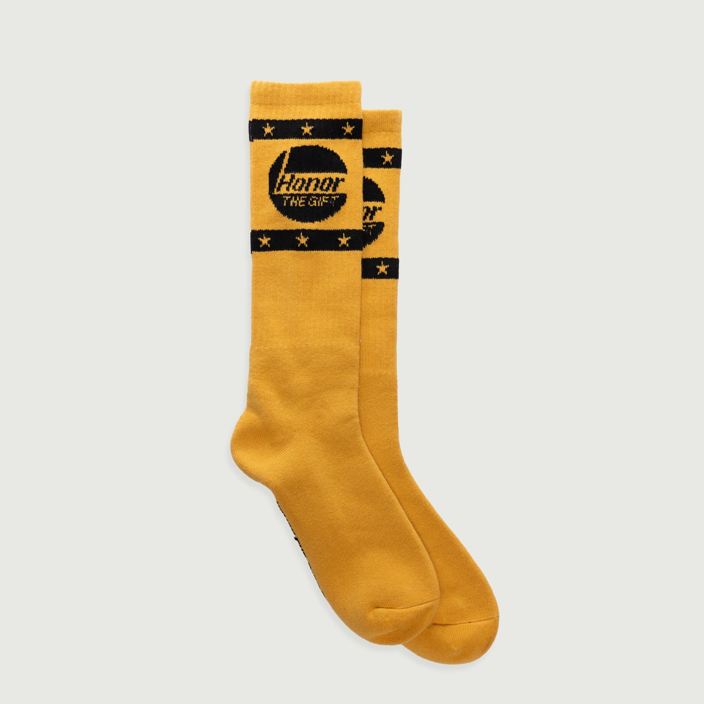 Star Car Club Ribbed Sock - Mustard