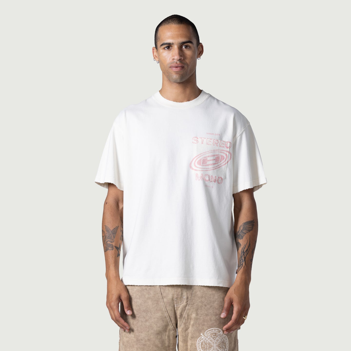 Stereo Mono Tee - Cream