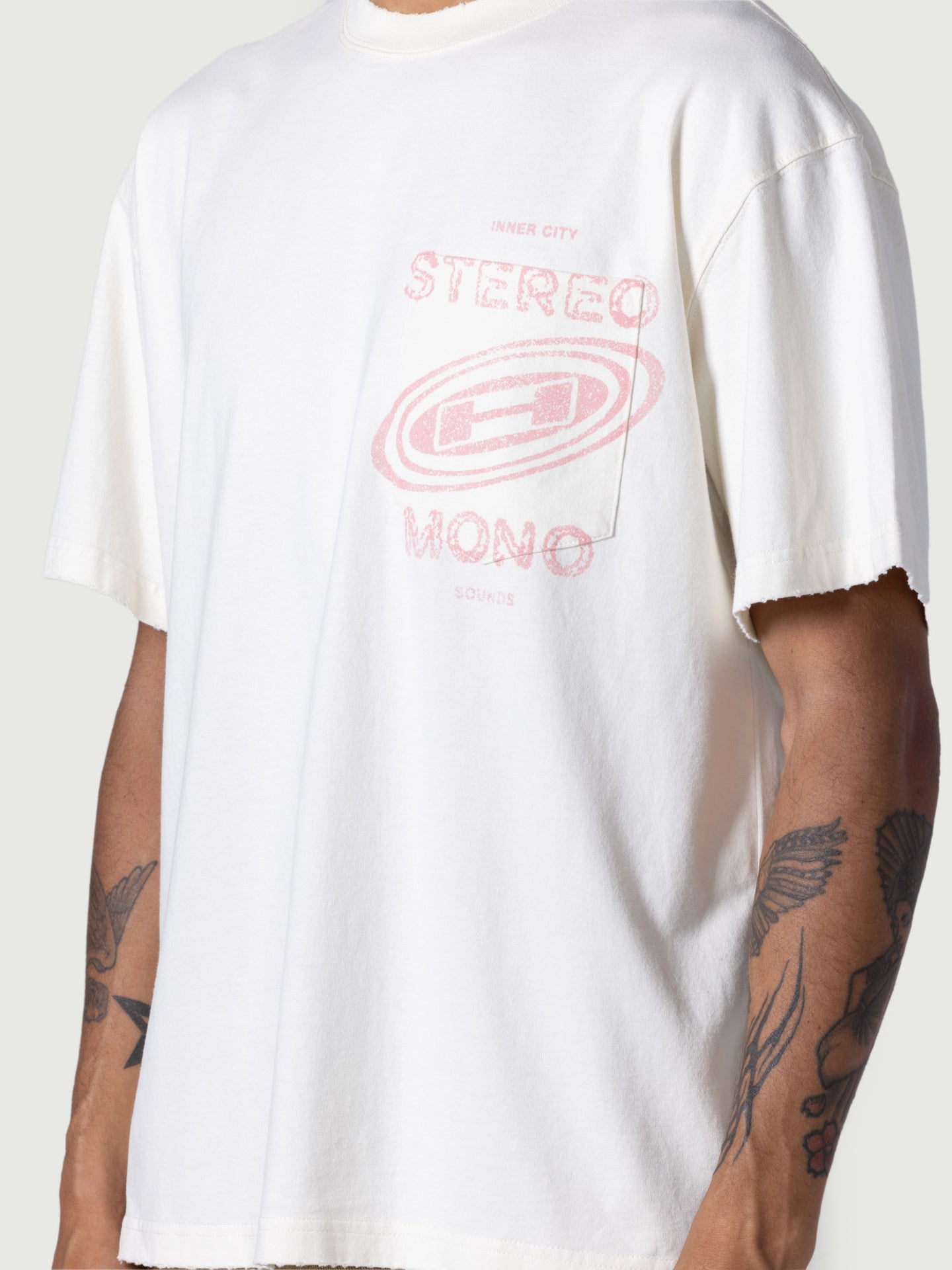 Stereo Mono Tee - Cream