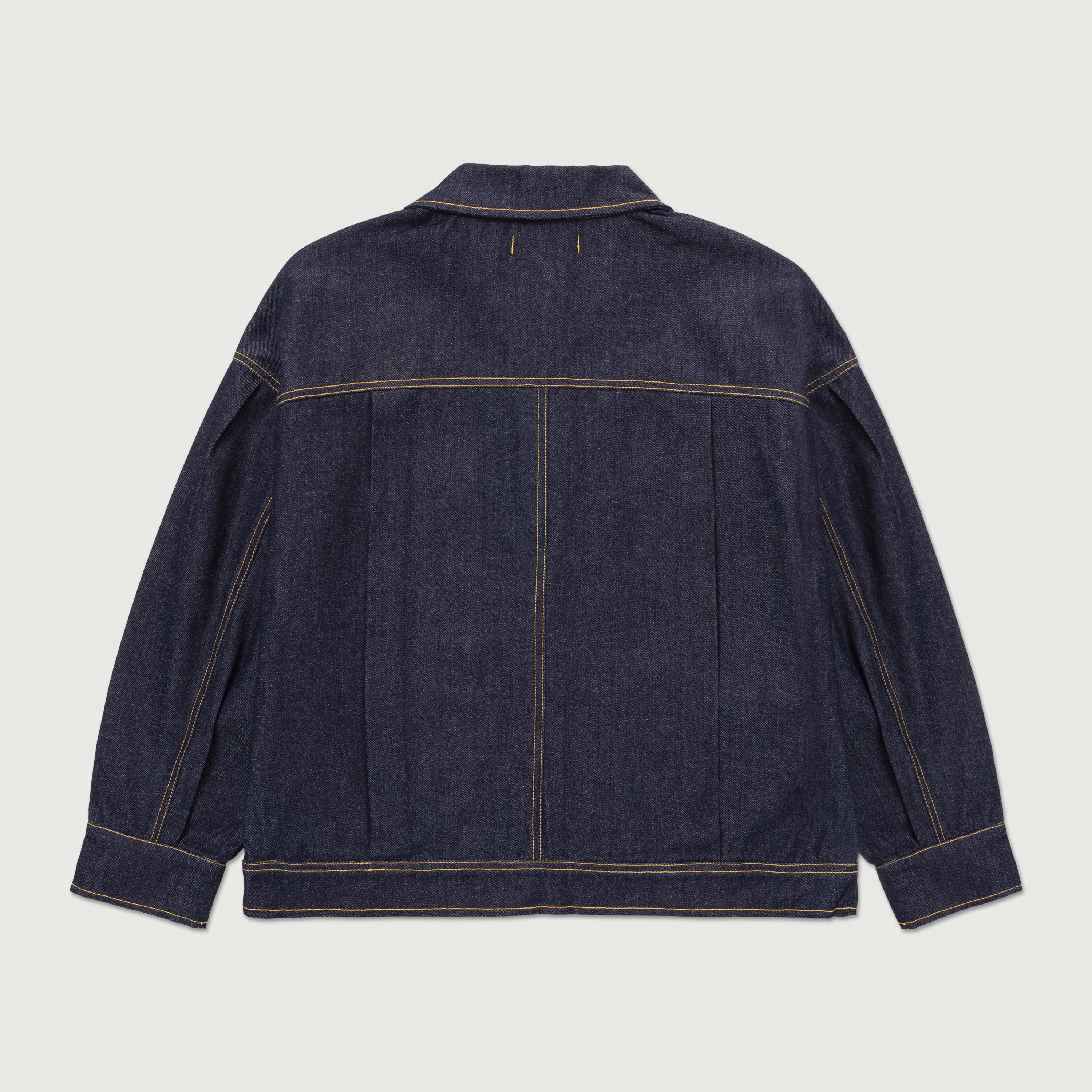 ジャケット・アウター kaval indigo hard wash shop coat M kaval-kenporon jacket indigo linen sax | Carrousel The Store