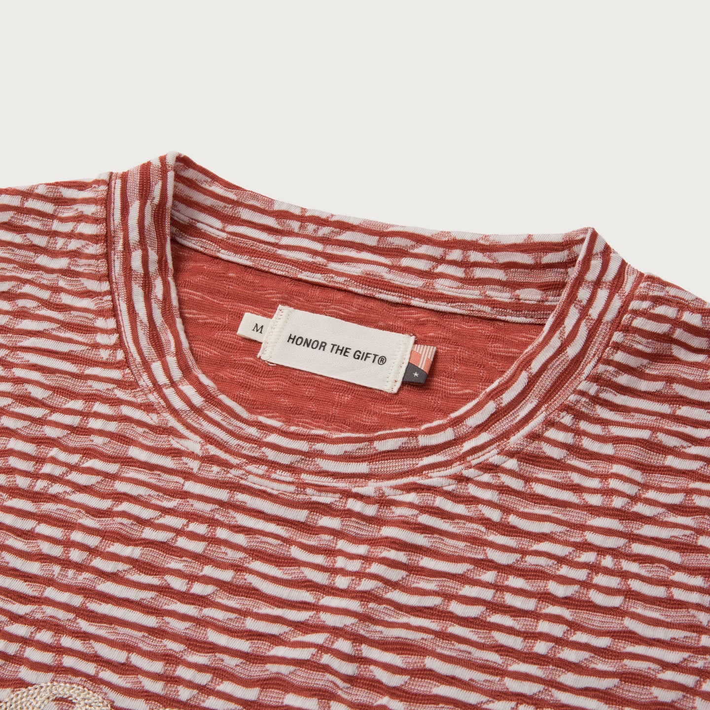 Stripe Box T-Shirt - Brick