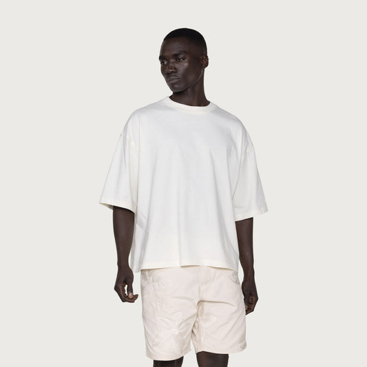 Crest Box T-Shirt - Bone