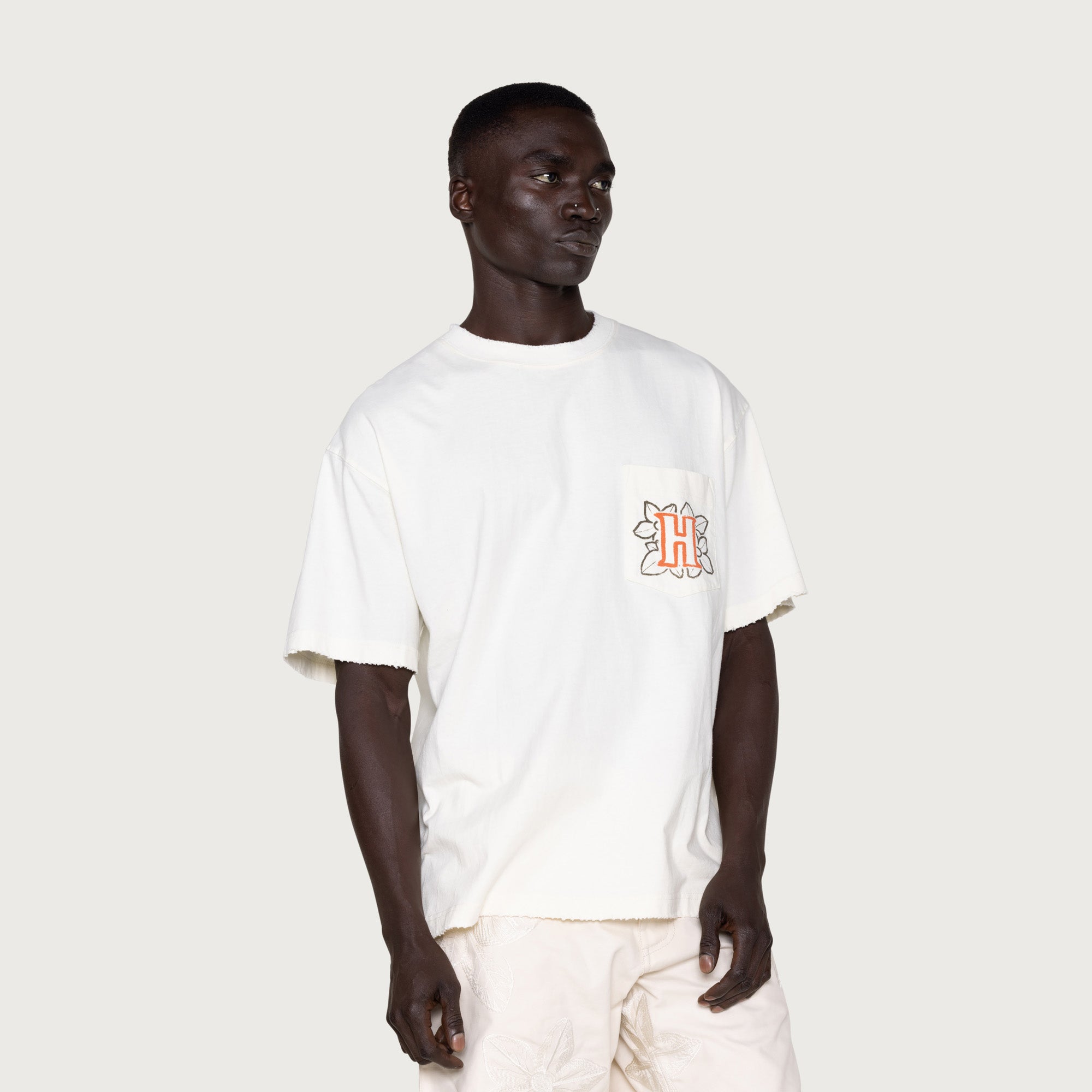 mens floral pocket tee