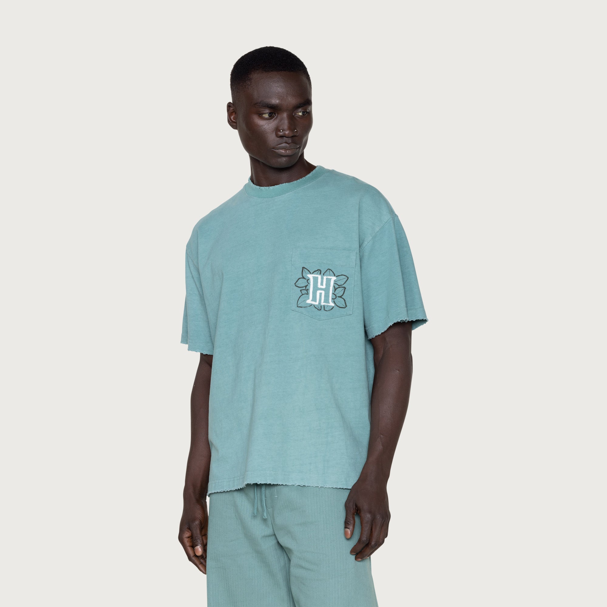 mens floral pocket tee