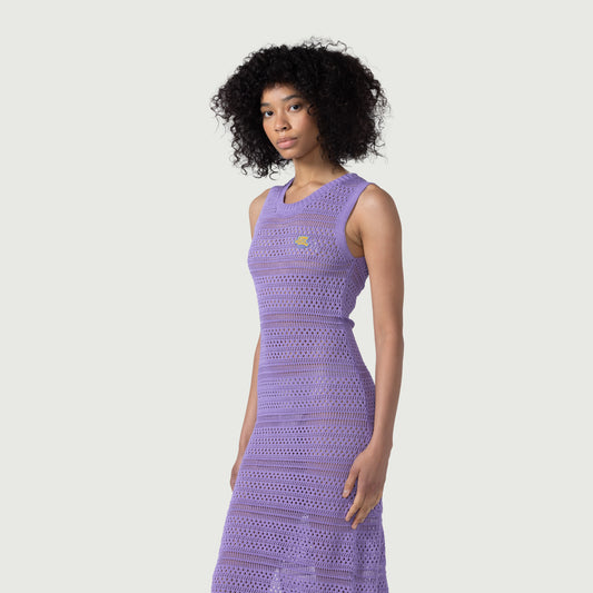 Womens Crochet Dress - Purple