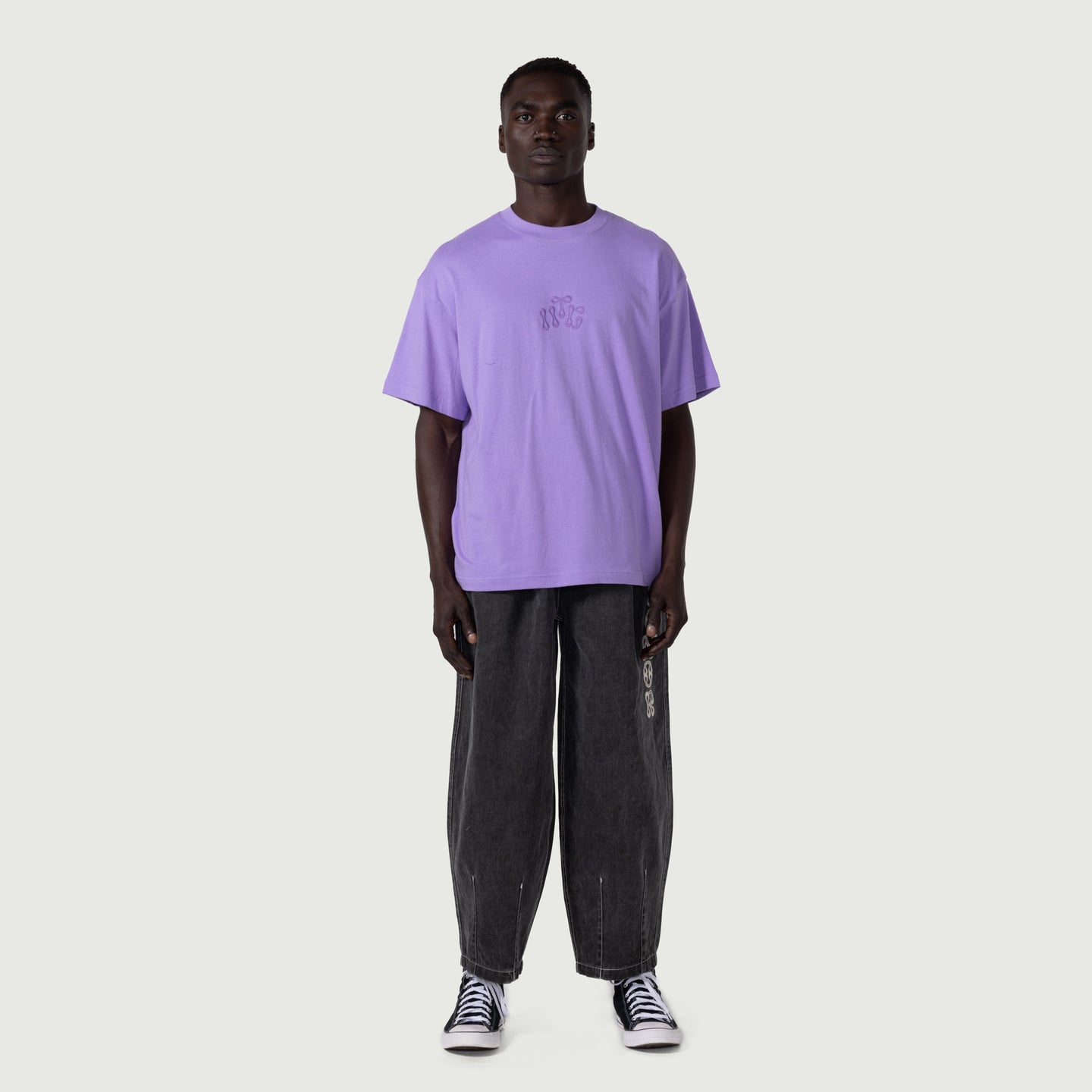 HTG® Embroidery Logo T-Shirt - Purple