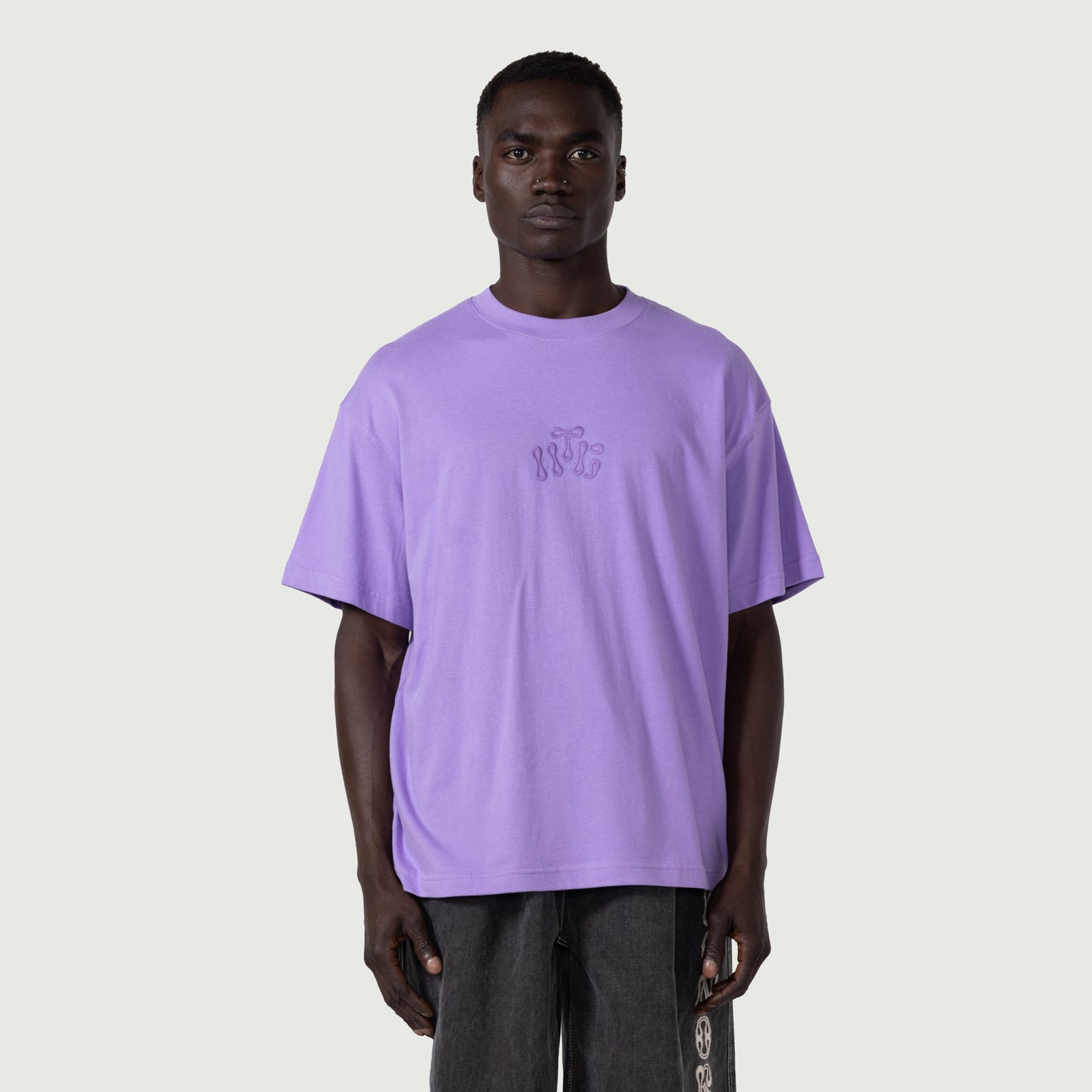 HTG® Embroidery Logo T-Shirt - Purple