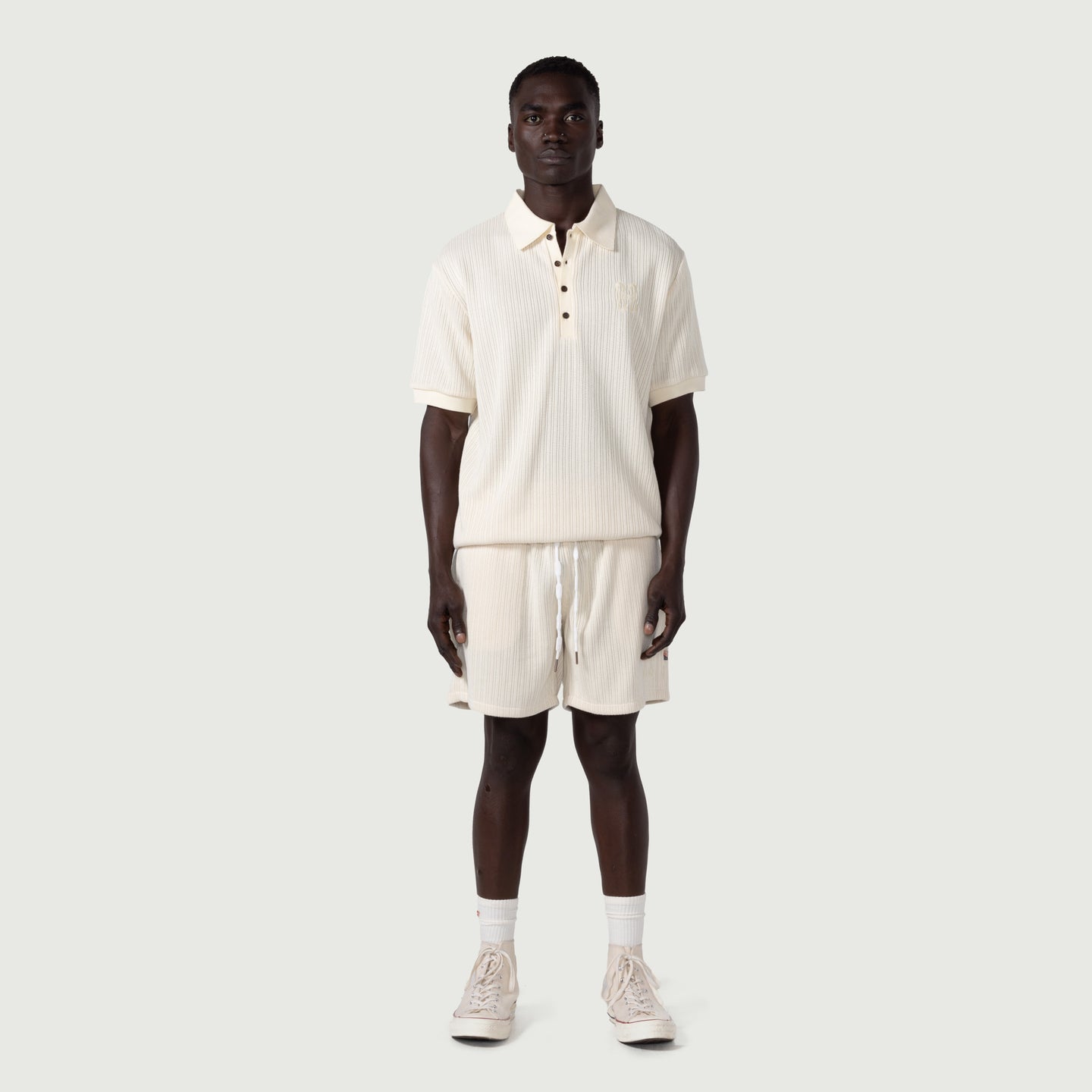 Knit Polo - Bone