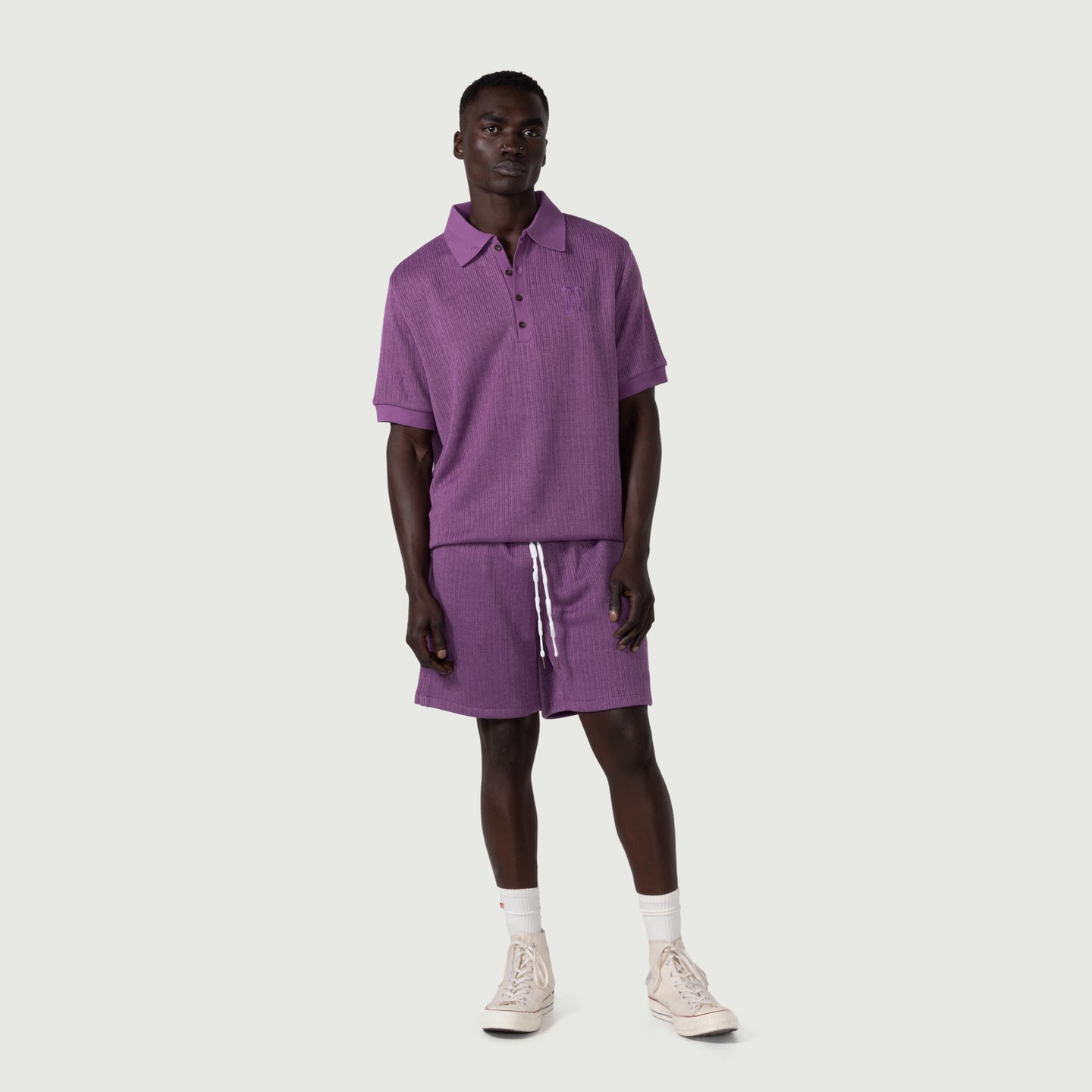 Knit Polo - Purple