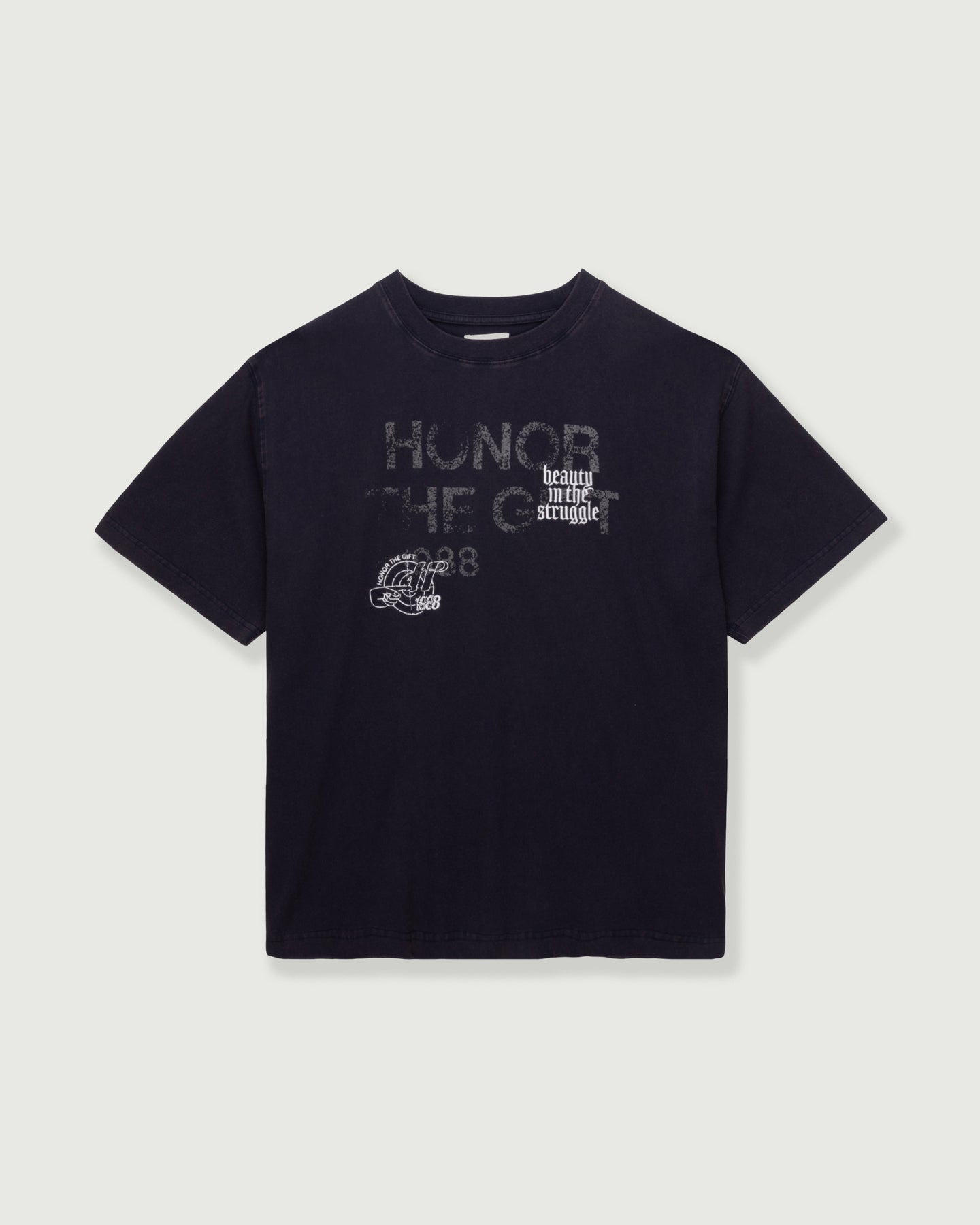 Beauty In The Struggle Tee - Black Navy