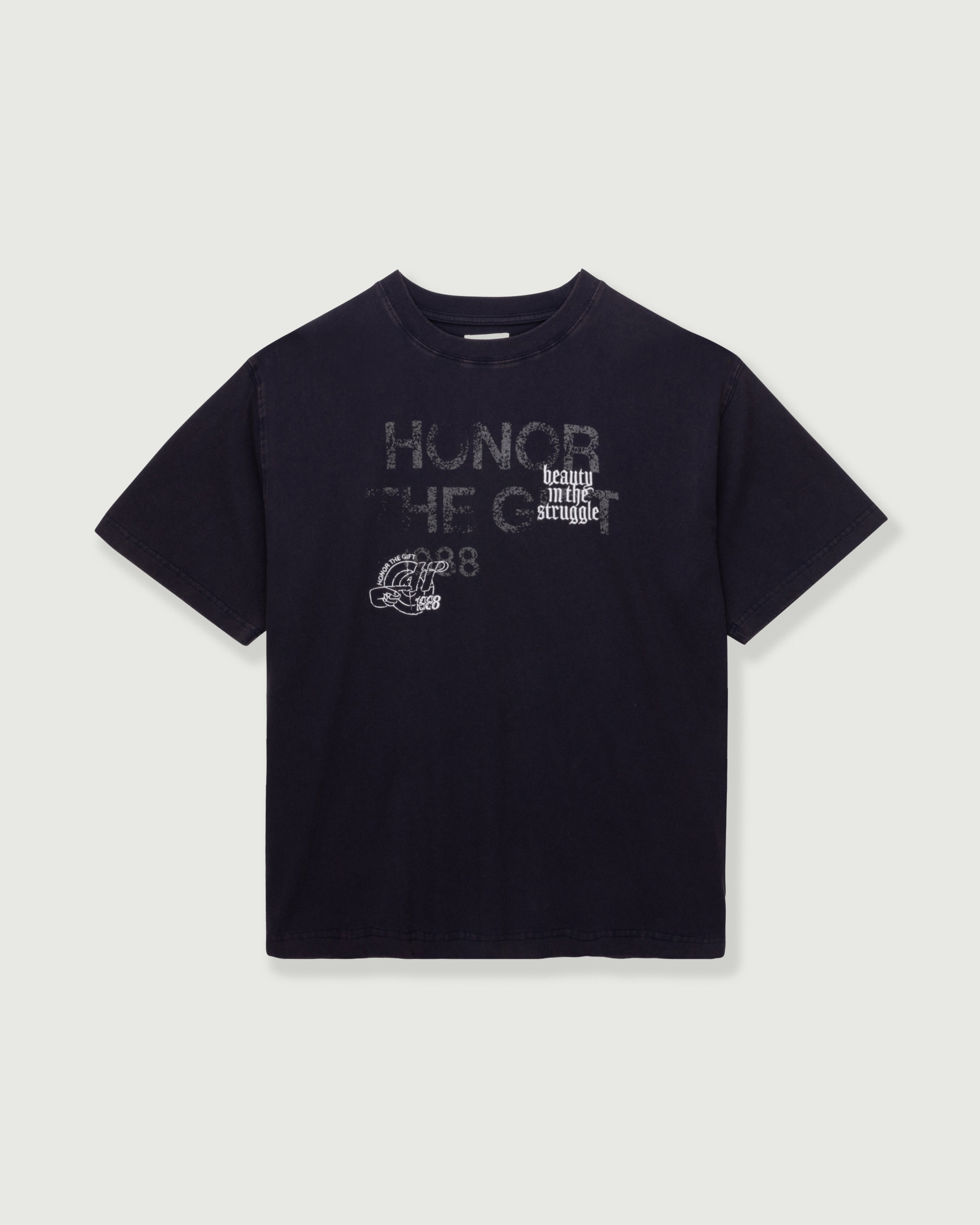 Beauty In The Struggle Tee - Black Navy